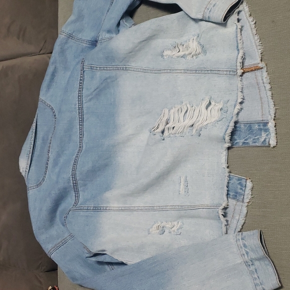 NEW Distressed Jean Jacket - Picture 2 of 4